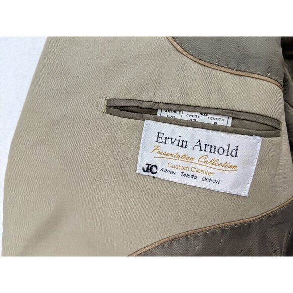 Angelo Rossi Men's Blazer Size 42R Beige Sport Coat Jacket - Picture 15 of 16